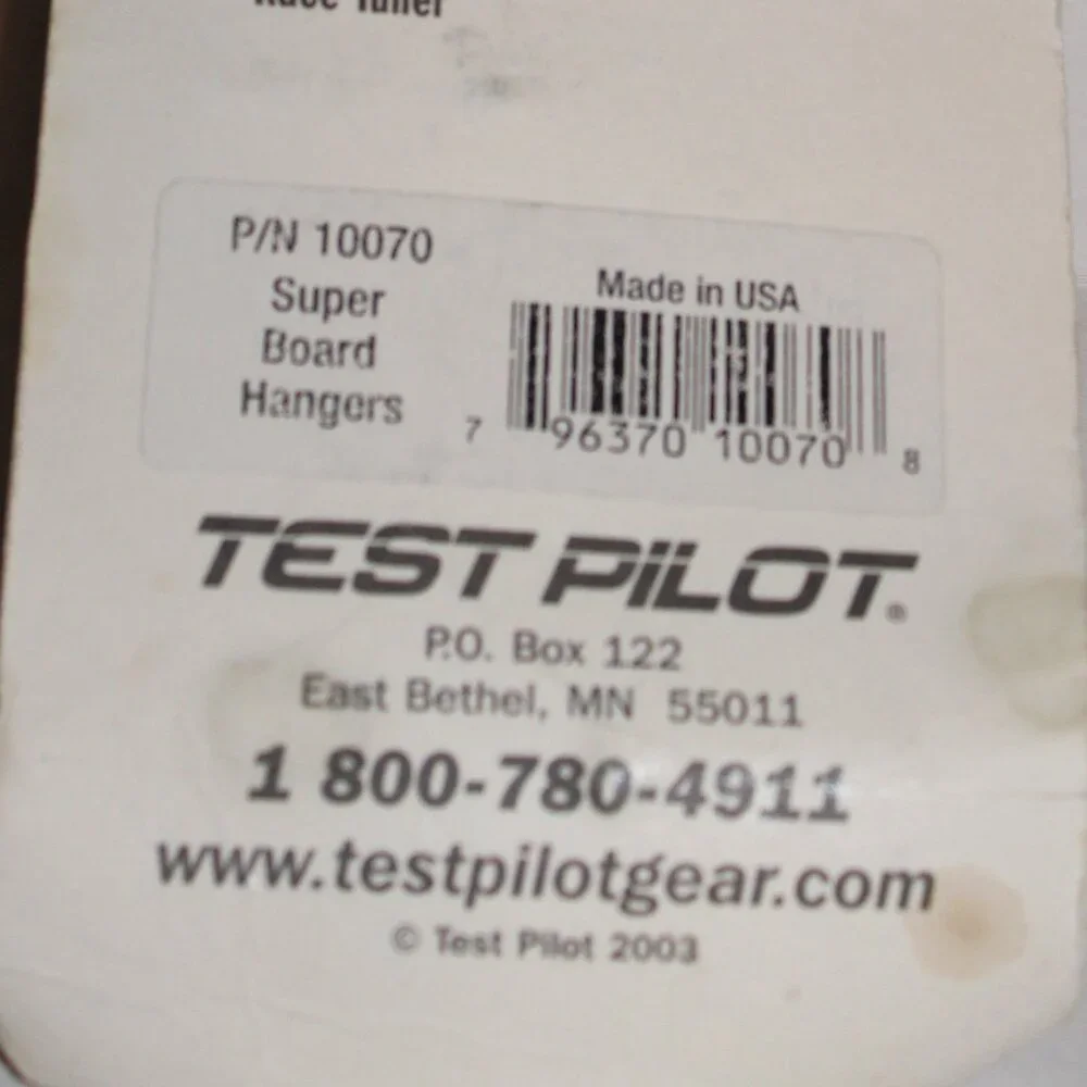 Test Pilot Performance Parts Super Board Hangers PN 10070 Made in USA Snowboard